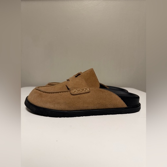 Hermes Shoes - Hermes Womens Suede Mule Loafers Beige EU 39/ US  8-8.5